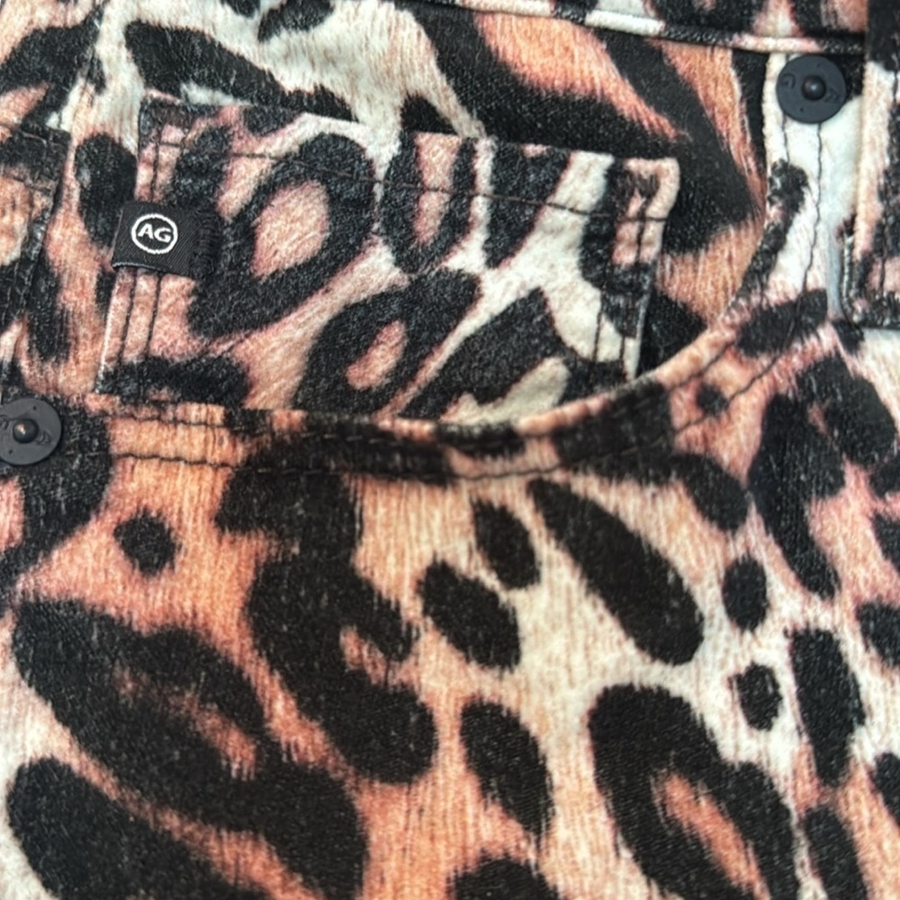 AG Adriano Goldschmed The Farrah Leopard Hi-Rise Skinny Ankle Jeans Size 30 - Picture 8 of 15